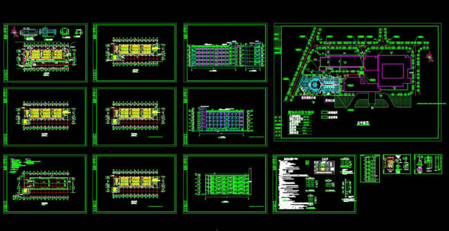 集美大学教学楼全套图cad图纸