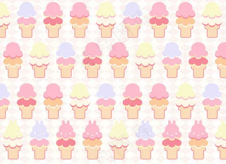 粉色冰淇淋可爱图