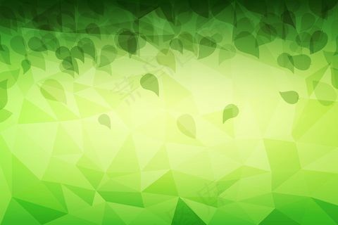 绿色树叶简约背景图