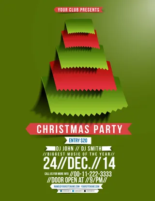 圣诞海报模板矢量素材-2