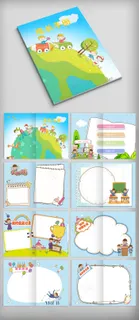 可爱儿童成长档案成长手册模板