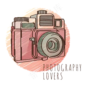 单反卡通数码相机png素材下载