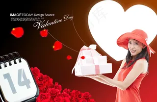 2.14情人节海报psd素材