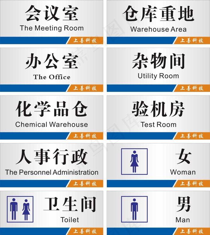 科室牌cdr矢量模版下载