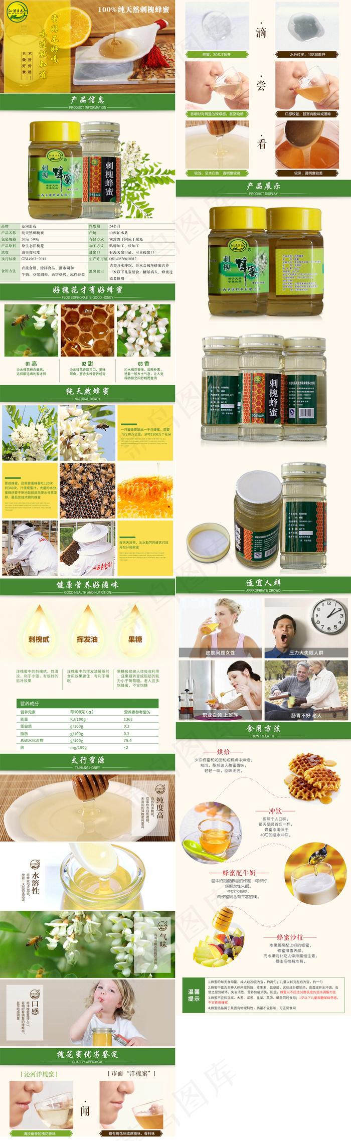 2017黄色简约食品蜂蜜详情页(750X9232(DPI:72))psd模版下载