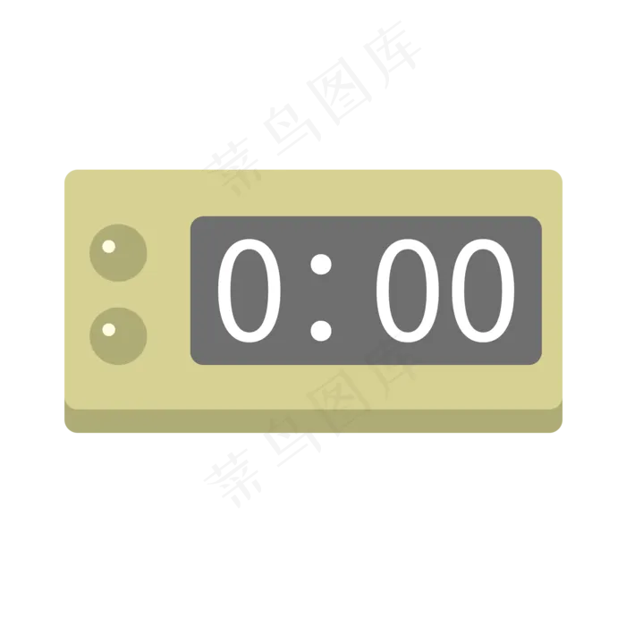 台式黄色卡通电子显示表装饰素材台式黄色卡通电子显示表装饰素材ai矢量模版下载