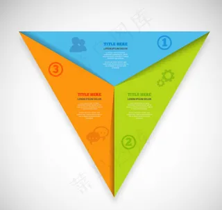 彩色三角形图表图片