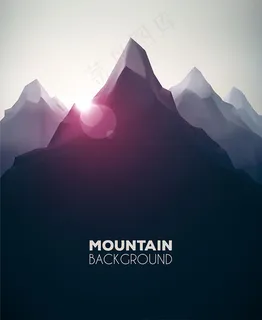 精美山峰背景矢量素材户外广告背景 精美山峰背景矢量素材户外广告背景