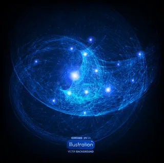 蓝色抽象背景05—矢量素材