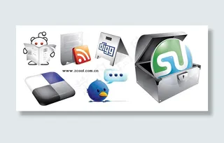 6酷Web2.0网站LOGO图标矢...