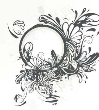 矢量花纹艺术花边