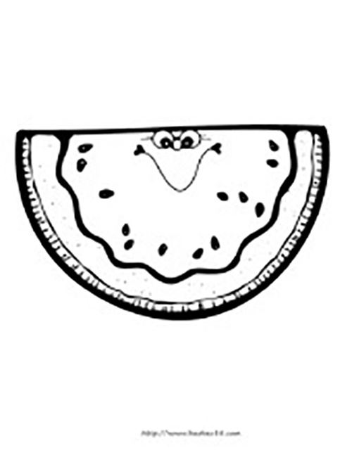 可爱水果西瓜 素描写生cdr矢量模版下载
