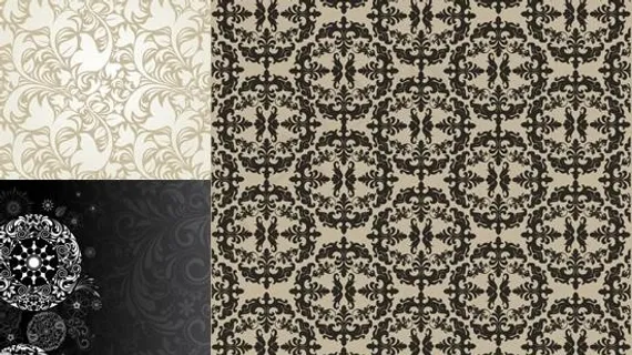 古典花纹底纹图样矢量图 AI