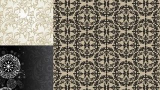 古典花纹底纹图样矢量图 AI