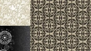 古典花纹底纹图样矢量图 AI