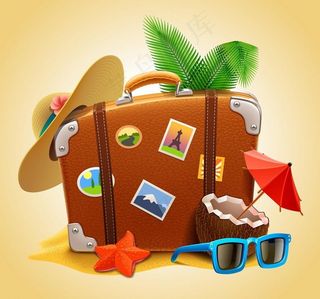 夏日旅游背景图片