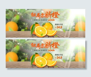 脐橙水果海报