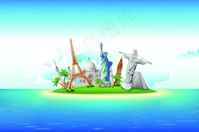 创意旅行主题ai矢量模版下载