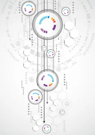 矢量白色质感科技商业背景