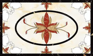 长方形中式地面拼花贴图