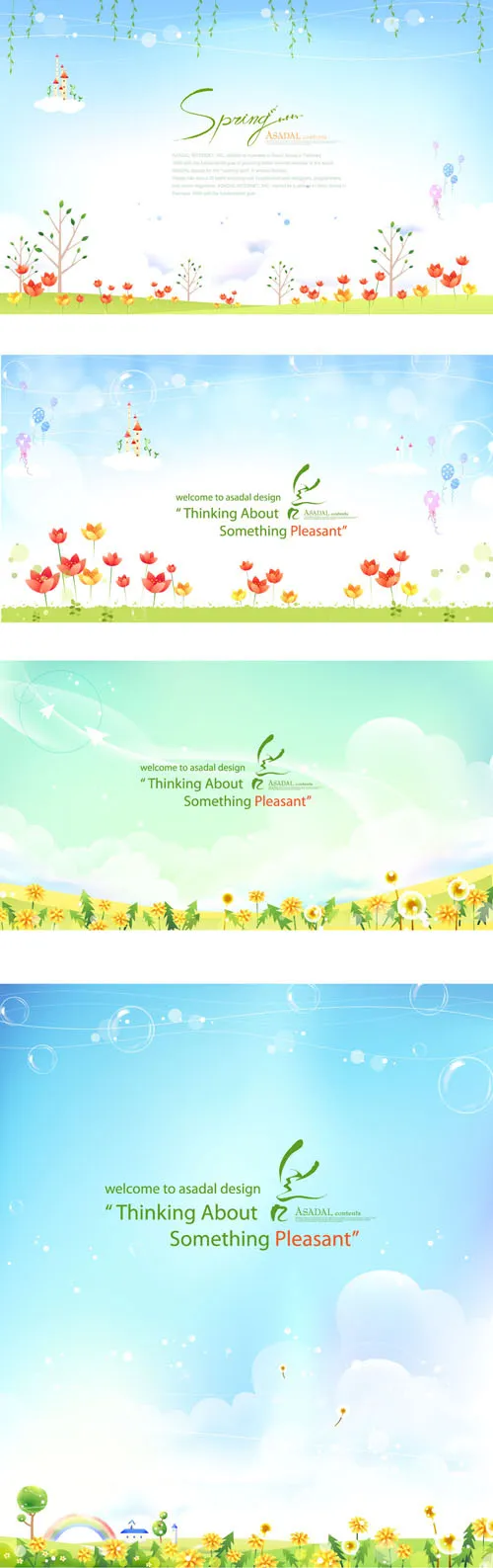 春天背景矢量素材下载