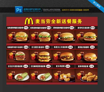 麦当劳价目表