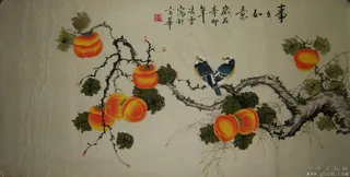 事事如意 国画图片