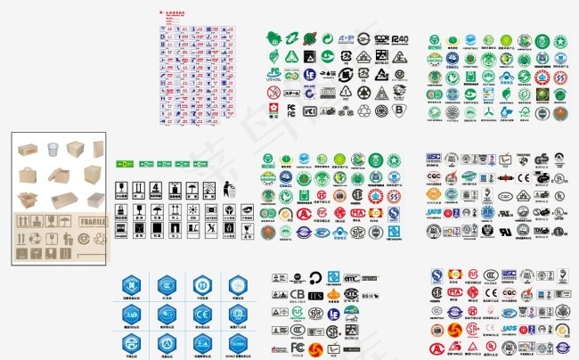 包装常用标志ai矢量模版下载