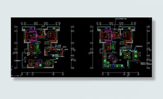 150平米小洋房室内装修设计CAD...
