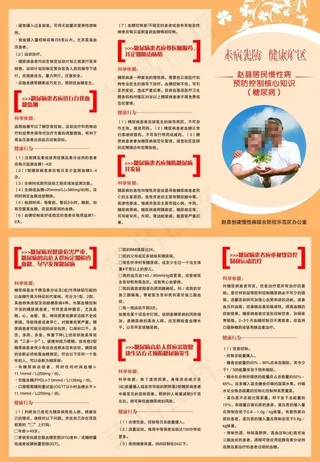 预防控制糖尿病知识折页