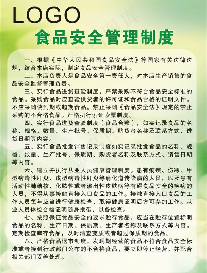 食品制度牌图片cdr矢量模版下载
