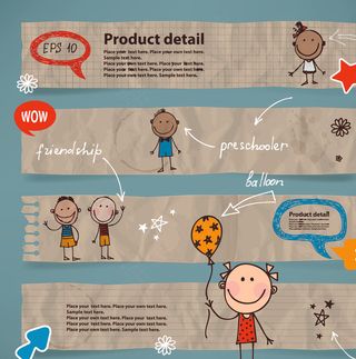 童趣儿童元素矢量素材-2