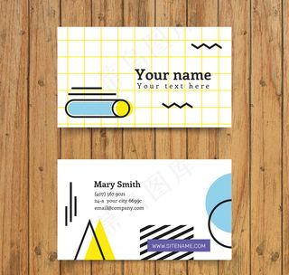 简洁线条商务名片