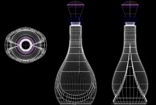 新瓶型3D模型CAD线稿图