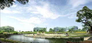 公园绿化效果图图片