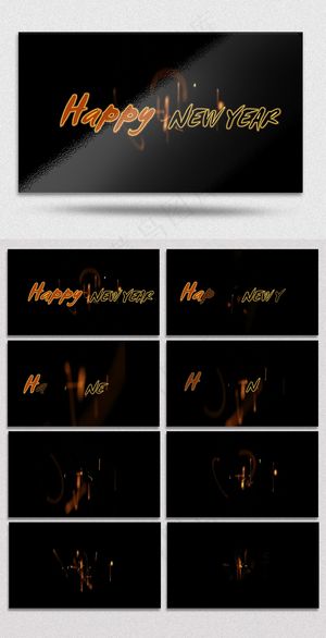 新年祝福大气动态视频素材