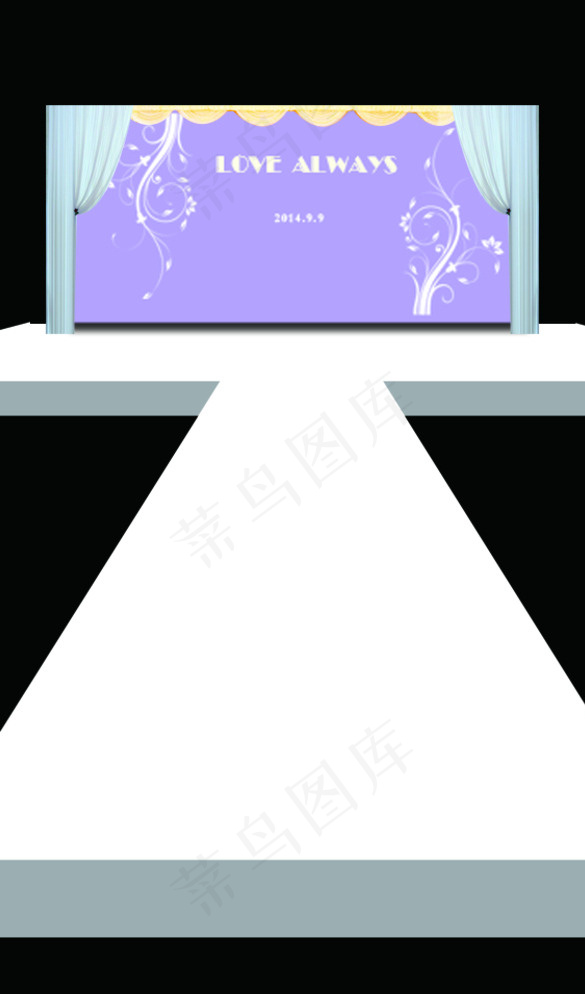 婚礼舞台图片psd模版下载