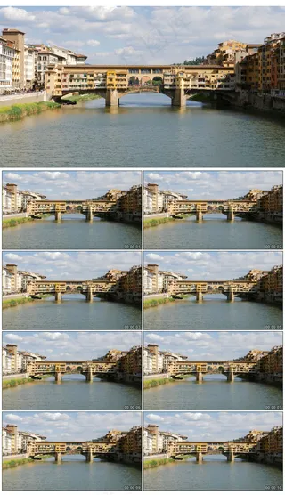 佛罗伦萨大桥美景视频素材