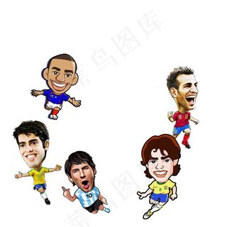 世界杯卡通足球明星