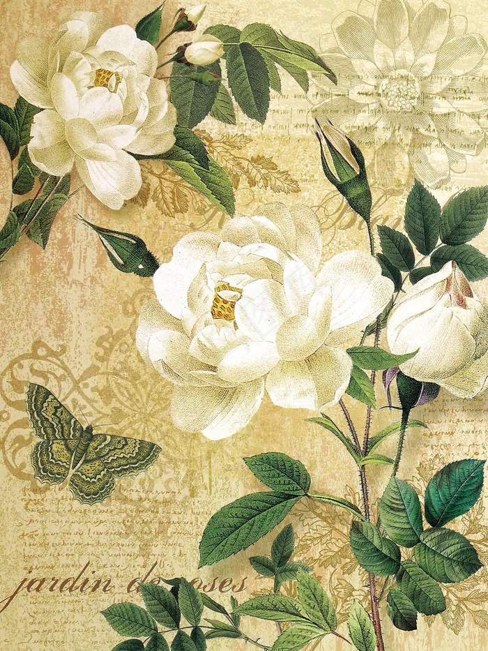 丽莎·奥迪特·栀子花装饰画油画