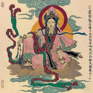 慈祥观音图图片