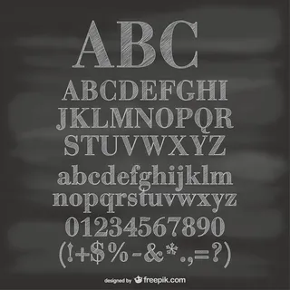 黑板上的字母、数字和符号