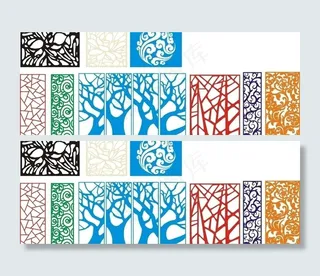 矢量镂空雕花图案图片