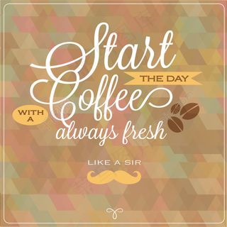 复古咖啡主题背景矢量素材