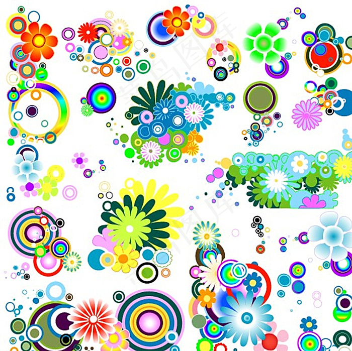 矢量的花纹 花形图片