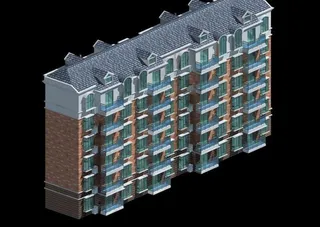 住宅区现代建筑3D模型设计