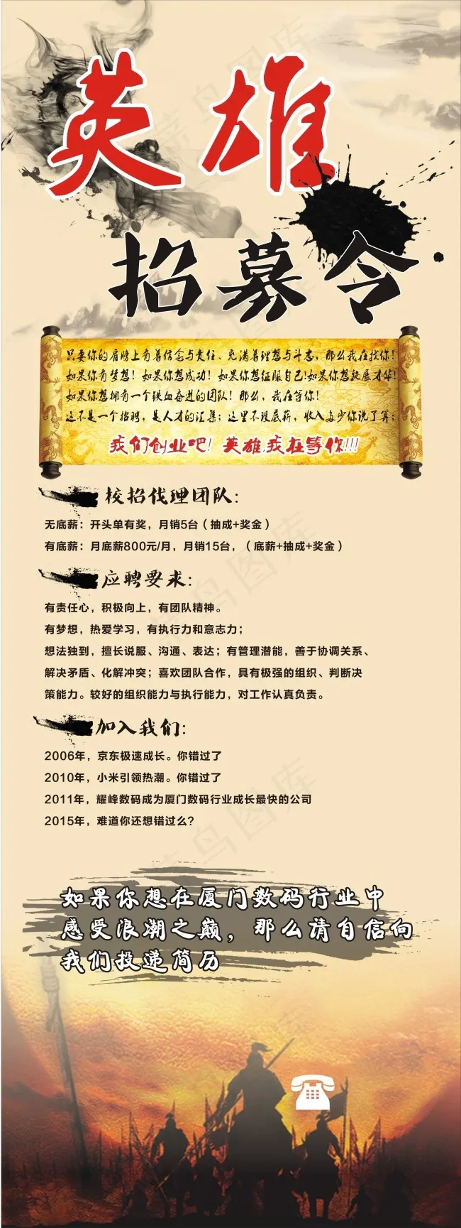 招聘展架cdr矢量模版下载