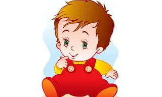 可爱的婴儿矢量素材-2