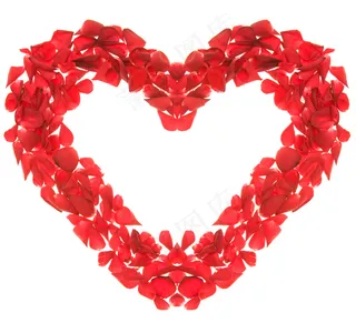 心形鲜花创意图案