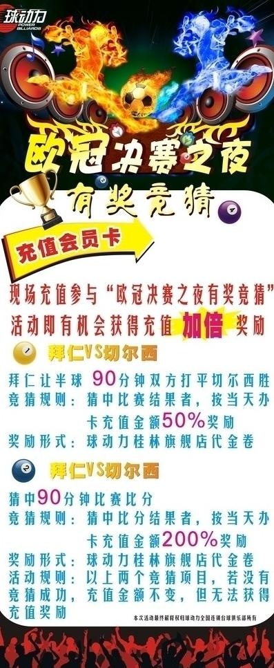 欧冠足球比赛展架图片(210X297)cdr矢量模版下载